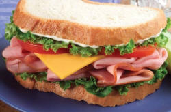 The Courthouse Deli ham and cheese sandwich
